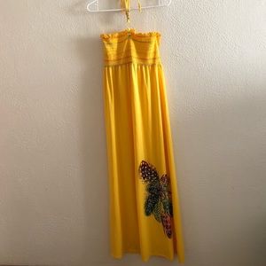 yellow maxi dress